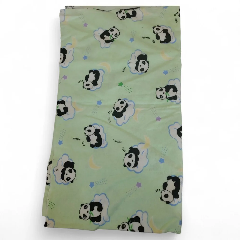 Vintage Panda Moon & Stars Baby Flannel Fabric - 42